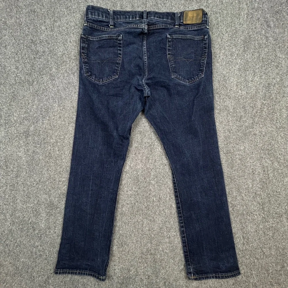 Polo Ralph Lauren Varick Slim Straight Jeans Mens 38x30 Dark Wash Stretch Denim